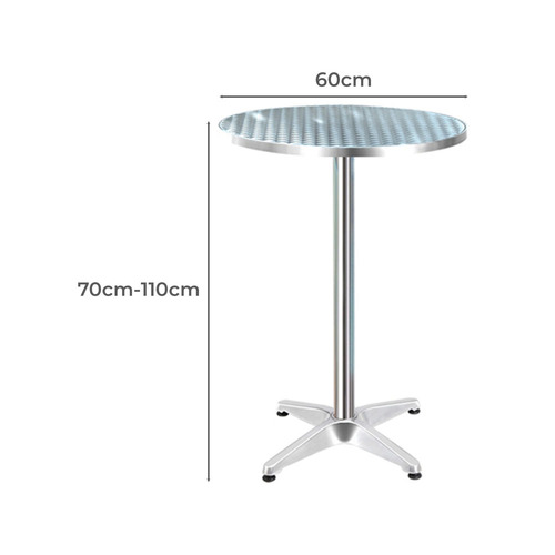 Baxter Aluminium Outdoor Adjustable Bar Tables