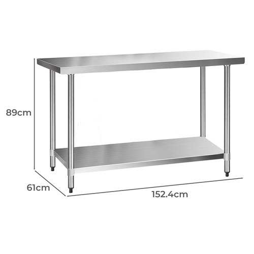 Cefito 430 Stainless Steel Kitchen Prep Table