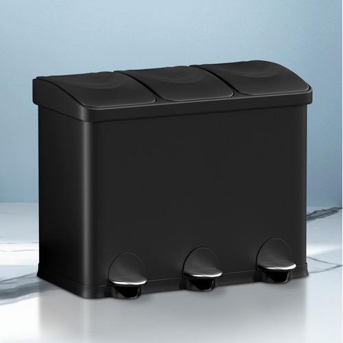 Cefito 45L 3 Compartment Rubbish Bin