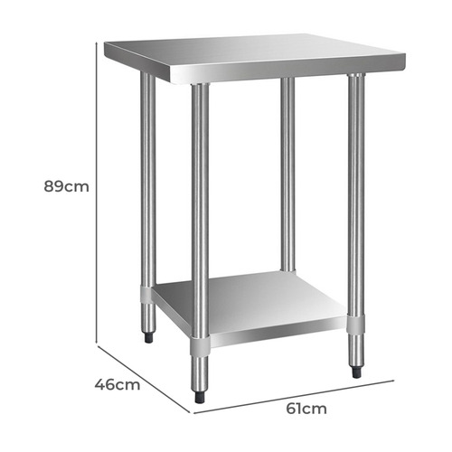 Cefito 430 Stainless Steel Kitchen Prep Table | Temple & Webster