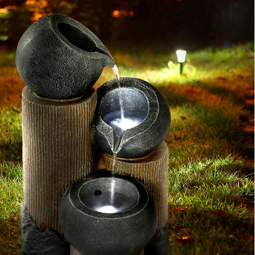 Vanna 3 Tier Solar Powered Fountain with LED