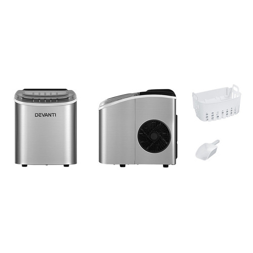 Devanti 1.3L Stainless Steel Ice Maker with