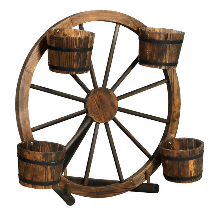 Leonov Wagon Wheel Garden Ornament