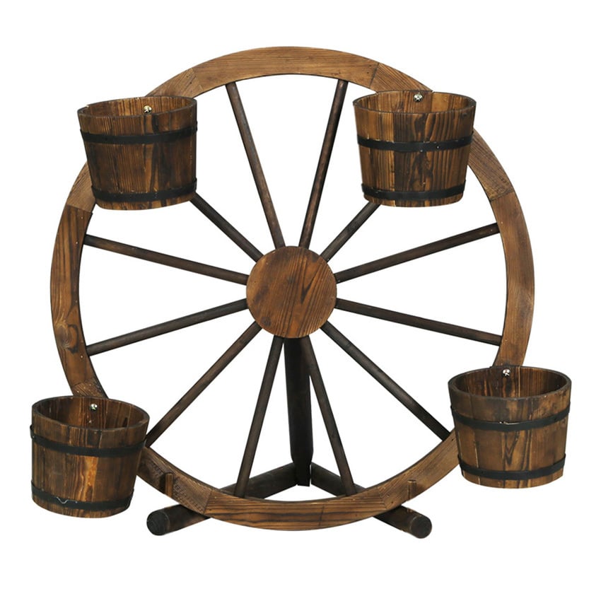 Leonov Wagon Wheel Garden Ornament