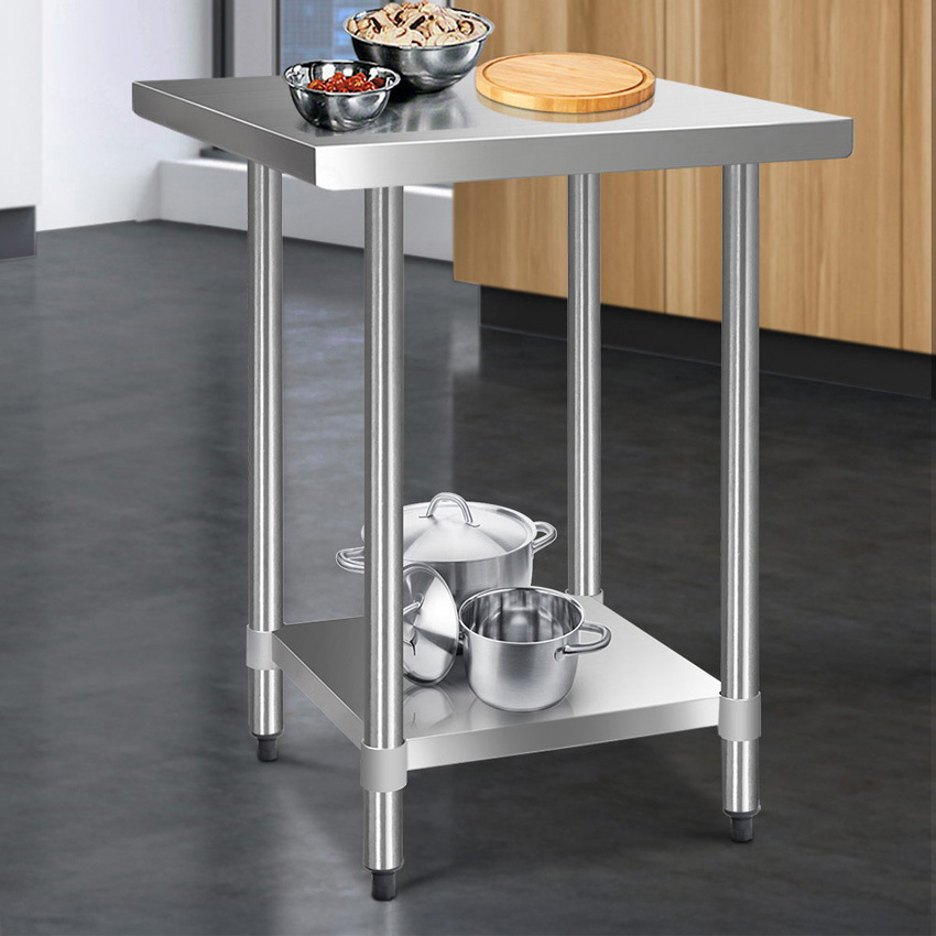 Chrome Cefito Stainless Steel Kitchen Prep Table