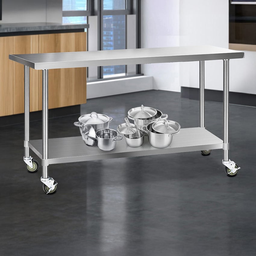 Silver Cefito 430 Stainless Steel Bench