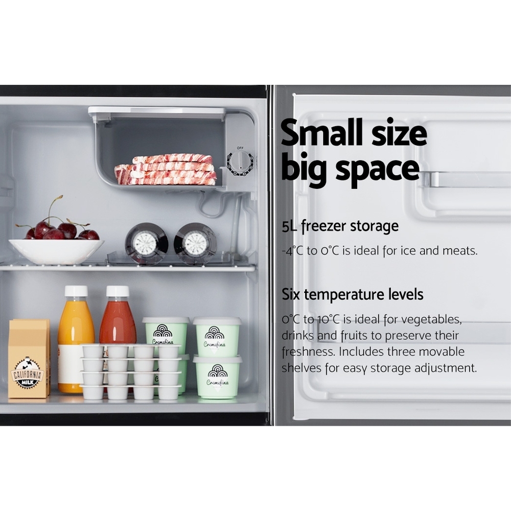 Black Devanti 48L Portable Mini Fridge