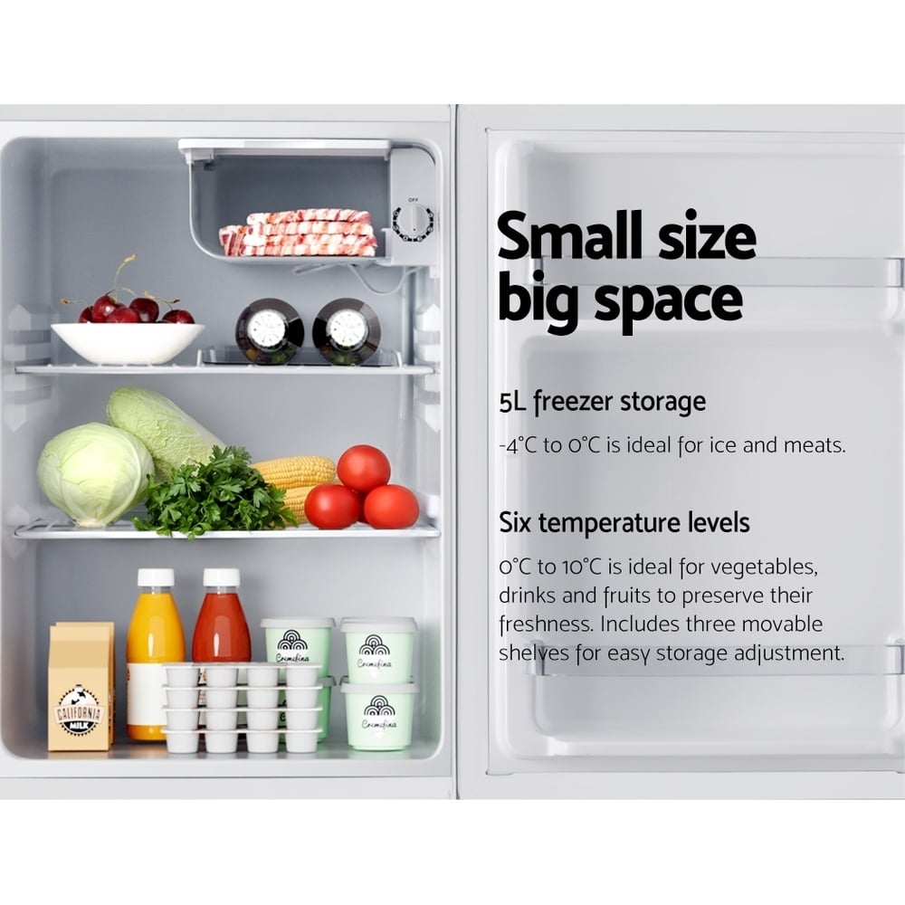 White Glacio 70L Mini Fridge Freezer