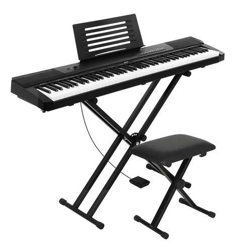 Kiran 88 Keys Electronic Keyboard with Stand Stool Pedal