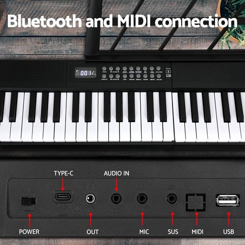 Lark 61 Keys Foldable Electronic Keyboard with Carry Bag
