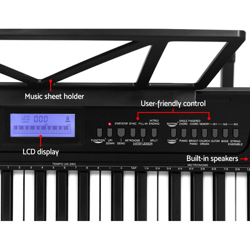 Max 61 Keys Electronic Keyboard with Sensitive Stand Touch