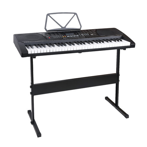 Annis 61 Keys Electronic Keyboard with Stand Lighted Black