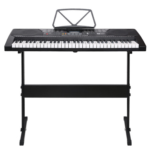 Annis 61 Keys Electronic Keyboard with Stand Lighted Black