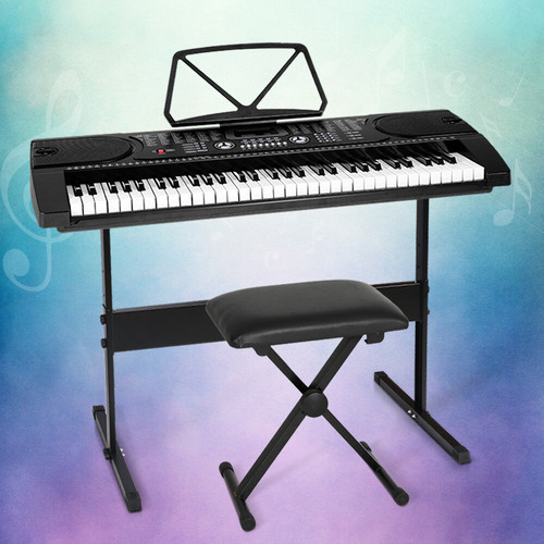 Brio 61 Keys Electronic Keyboard with Stand Stool