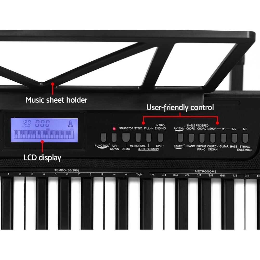 Alta 61 Keys Electronic Keyboard with Stand Stool Touch