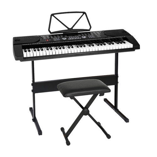 Brio 61 Keys Electronic Keyboard with Stand Stool