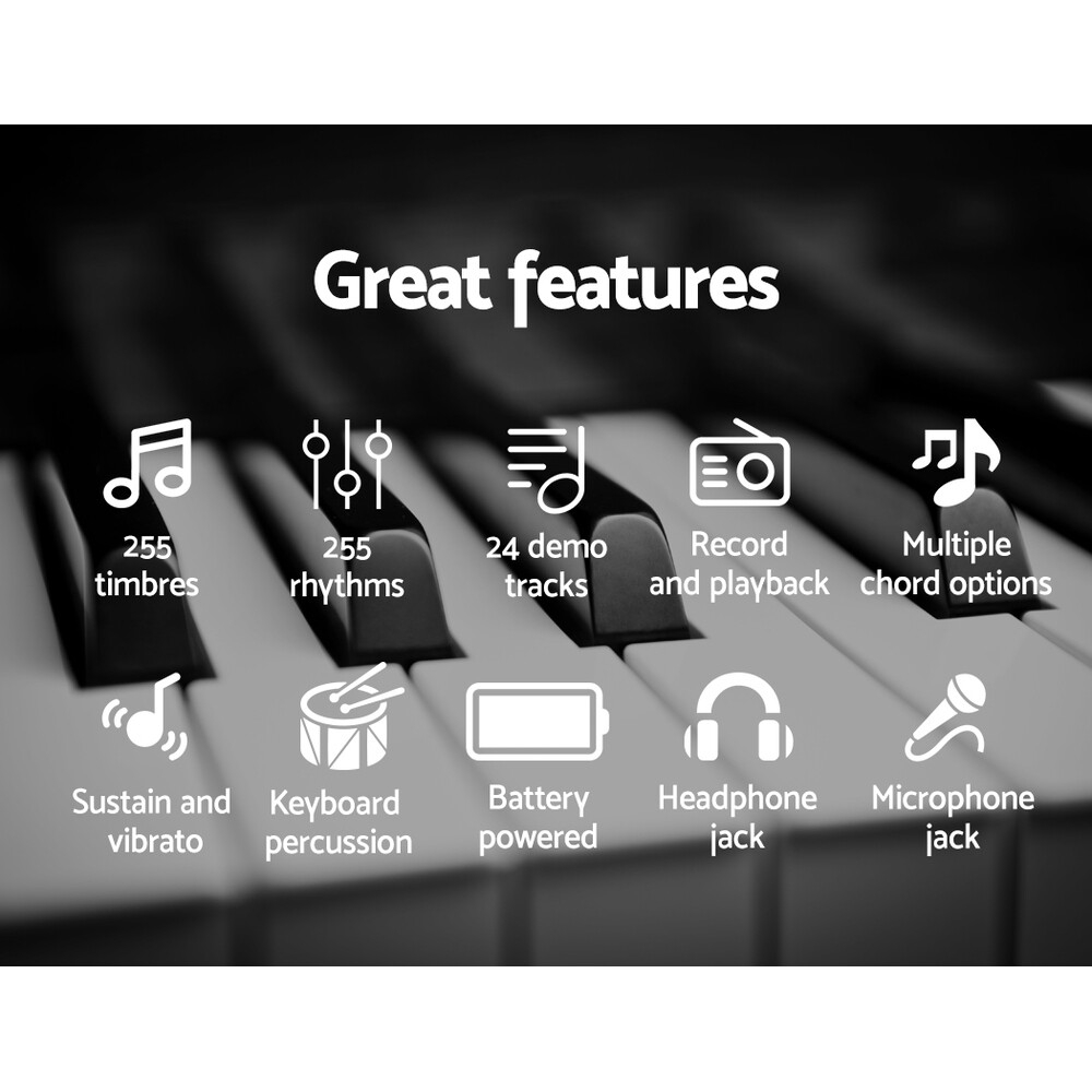 Brio 61 Keys Electronic Keyboard with Stand Beginner