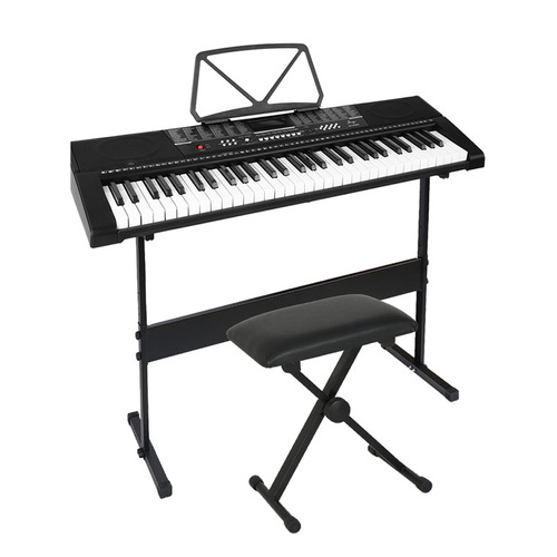 Veola 61 Keys Electronic Keyboard with Stand Stool Speaker