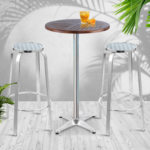 2 Seater Micah Square Outdoor Bar Table Set
