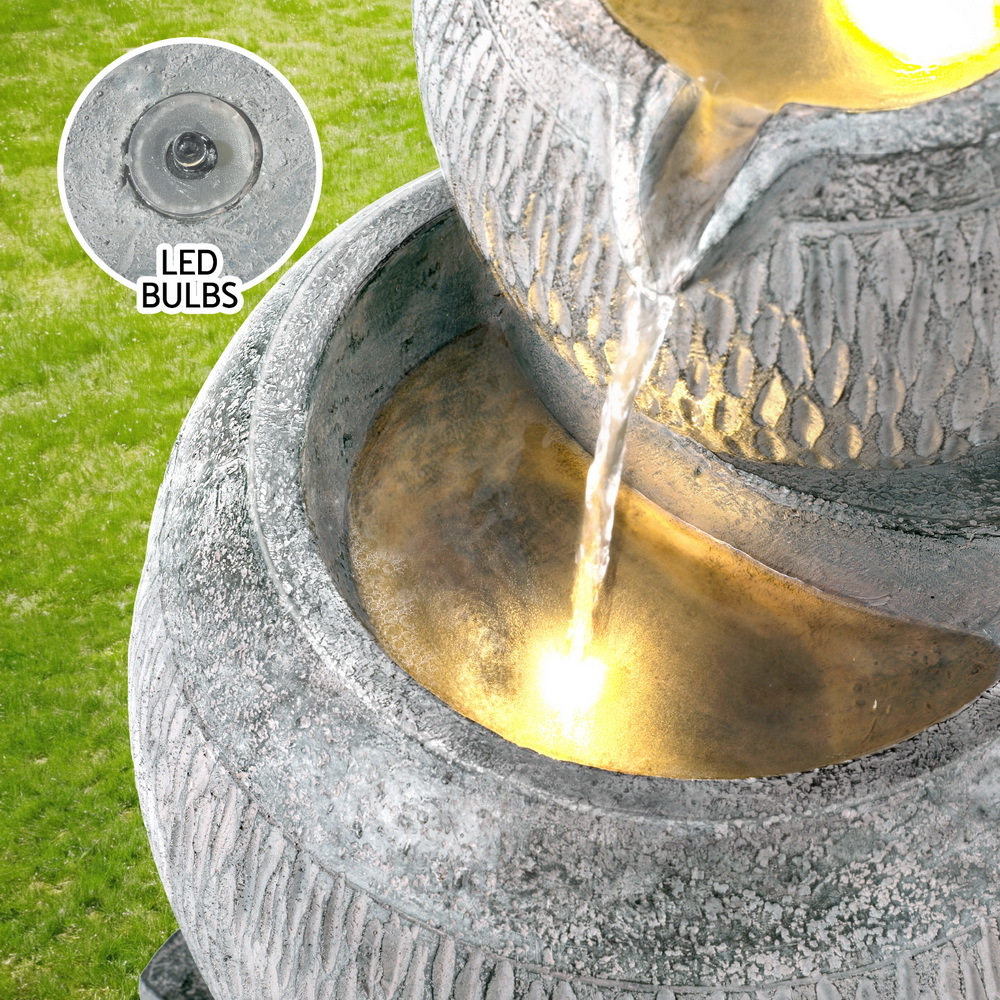 80cm Xylia Solar Water Fountain with LED