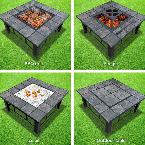 Denver 4-in-1 Fire Pit BBQ Grill Ice Bucket Table