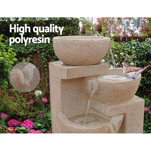 Aelia 4 Tier Solar Powered Fountain with LED