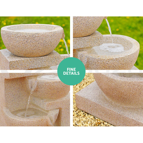 Aelia 4 Tier Solar Powered Fountain with LED