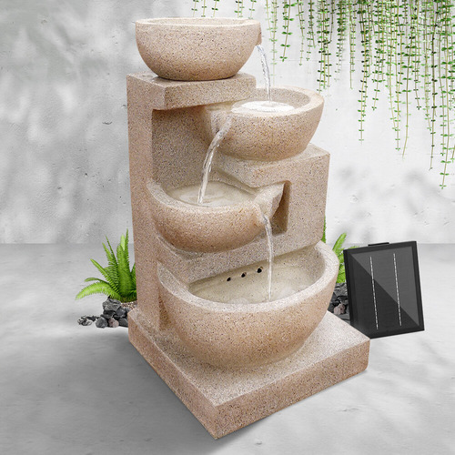 Aelia 4 Tier Solar Powered Fountain with LED