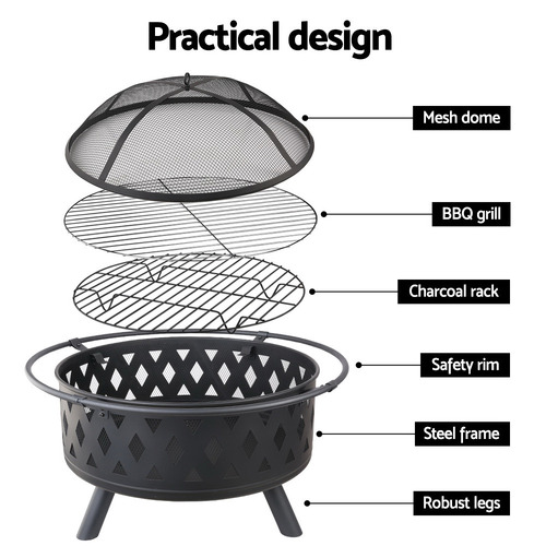 Dutton Fire Pit BBQ Grill