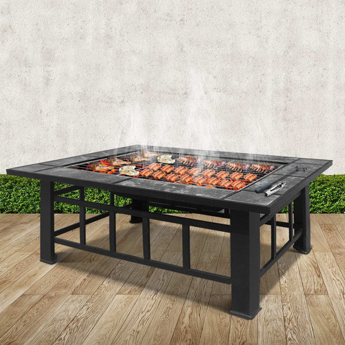 Waylon 3-in-1 Fire Pit BBQ Grill Ice Bucket Table
