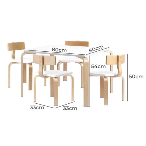 Kids' Raisa 4 Seater Table & Chair Set