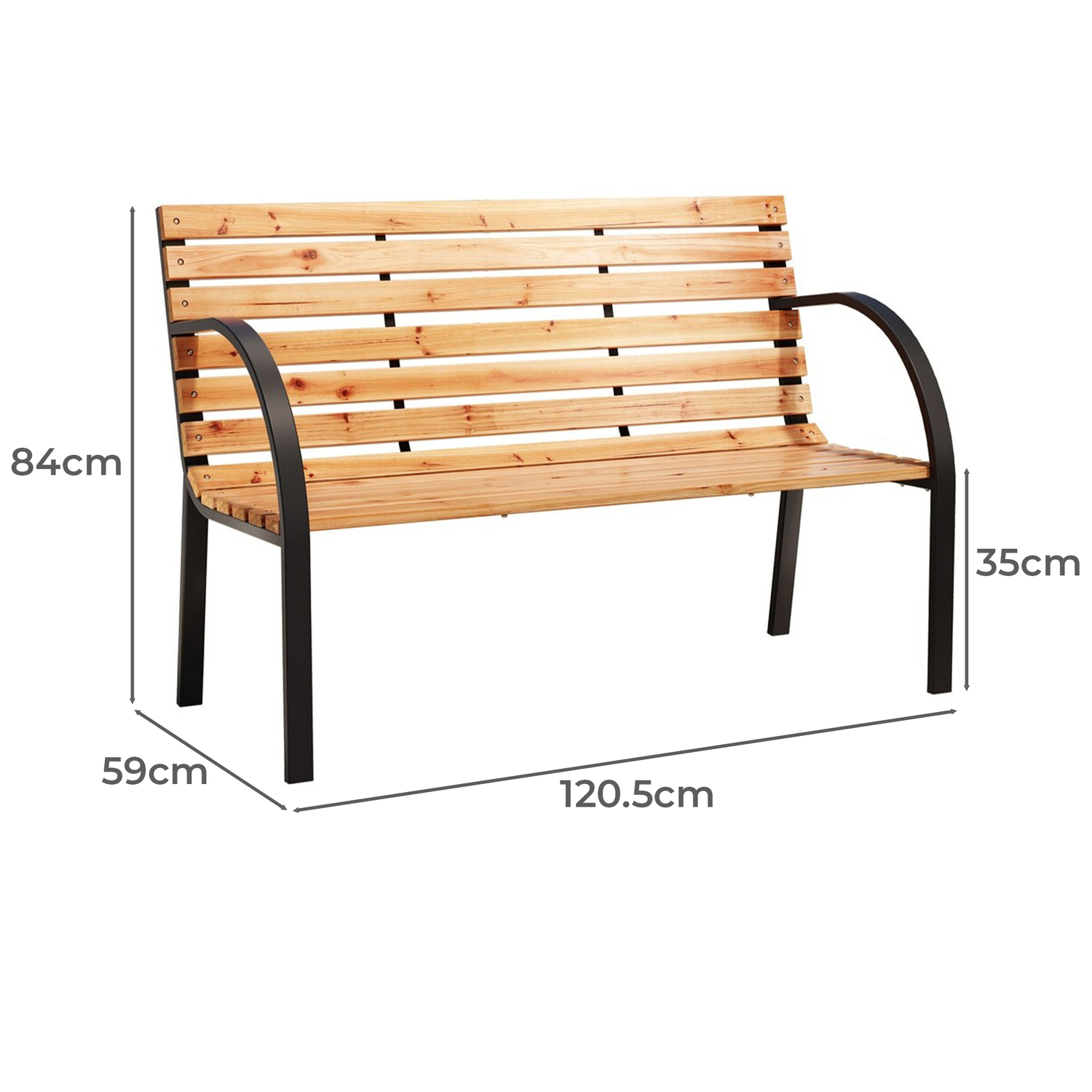 Caius Outdoor Garden Bench