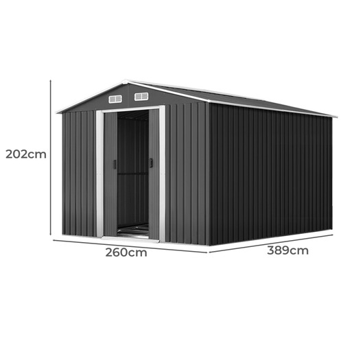 Cael Galvanised Steel Storage Shed