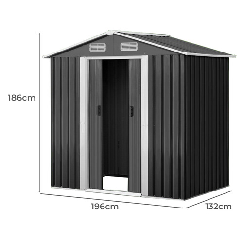 Cael Galvanised Steel Storage Shed