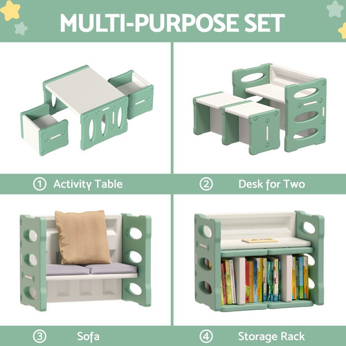 Kids' Maxine 2 Seater Table & Chair Set