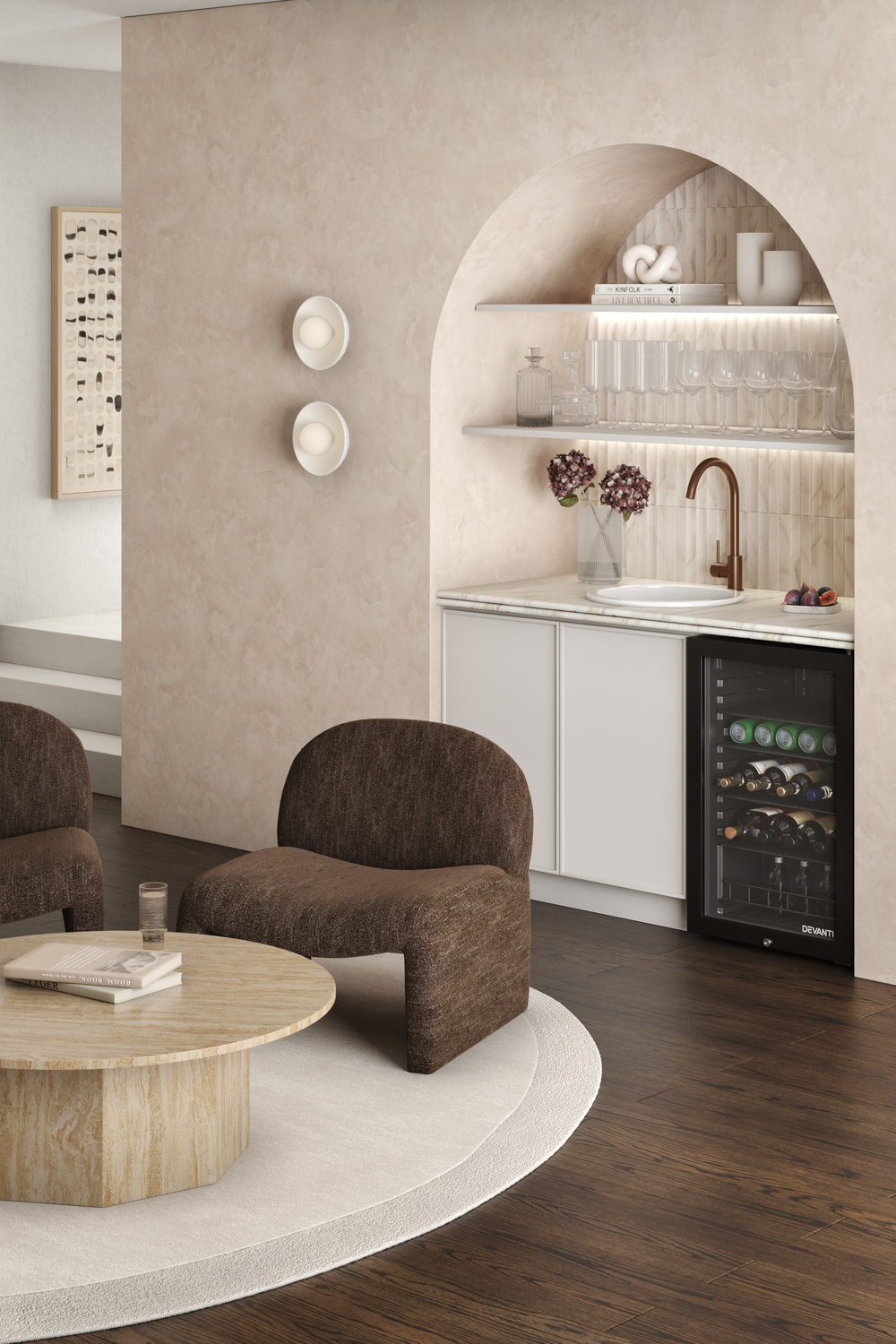115L Black Devanti Mini Bar Fridge