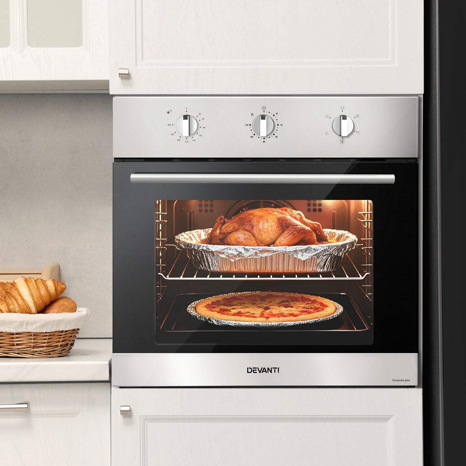 Devanti 70L Electric Built-In Wall Oven