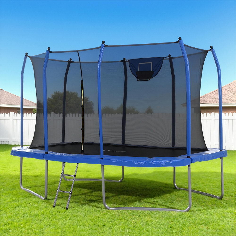 Cassian Rectangle Trampoline with Safety Net