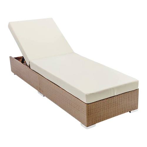 Dwell Outdoor Melia Wicker Sun Lounger With 3 Cover Sets Reviews