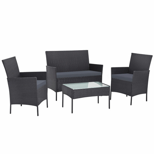 Dwell Outdoor 4 Seater Smedley Pe Wicker Outdoor Sofa Set