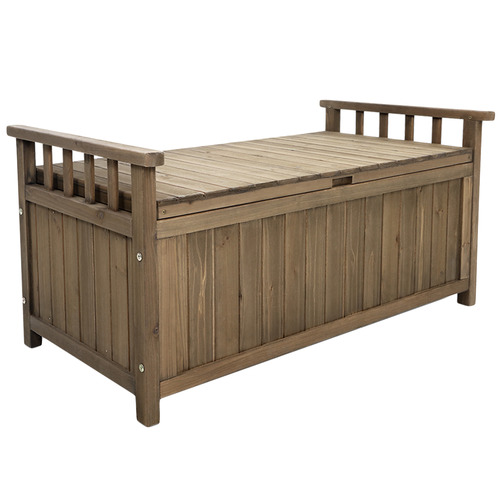 Dwell Outdoor Nyla Wooden Outdoor Storage Bench Reviews Temple