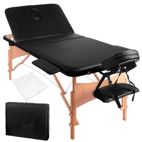 Portable Wooden 3 Fold Massage Table Temple And Webster 9639