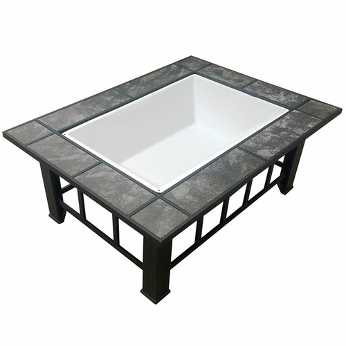 Dwelllifestyle Outdoor Fire Pit Bbq Table Grill Fireplace W Ice