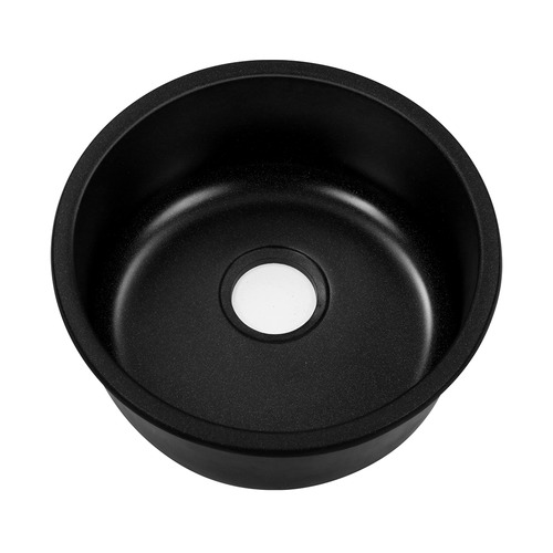 Round Bumble Black Stone Sink Temple Webster