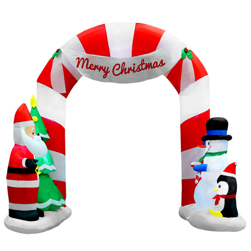 230cm Led Inflatable Merry Christmas Archway Temple Webster