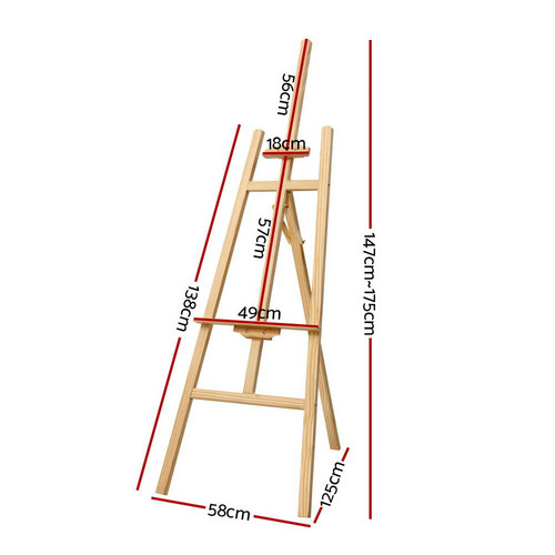 Natural Wooden Floor Easel Temple Webster