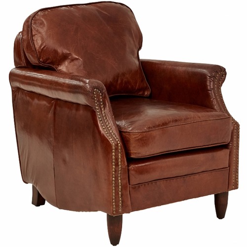 temple and webster leather armchair