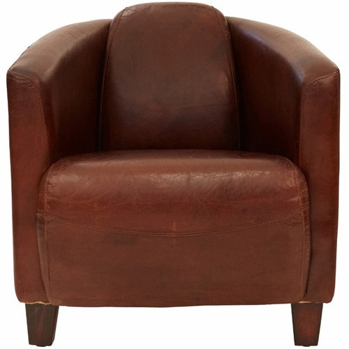 Chartwell Home Octavius Leather Tub Chair Temple & ster