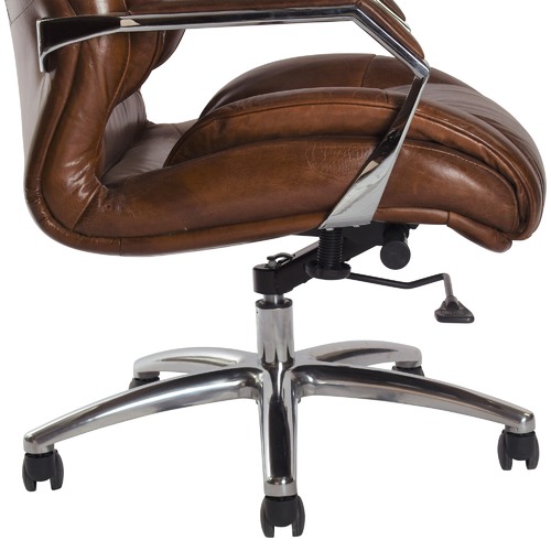 Chocolate Barnaby Leather Office Chair