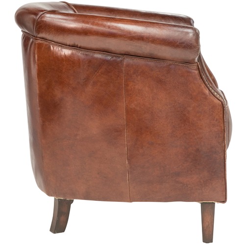 Chocolate Mossberg Leather Tub Chair